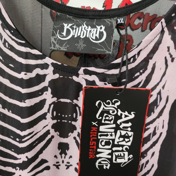 Killstar x Arvil Lavigne Ribcage mesh maxi dress XL - Picture 5 of 5